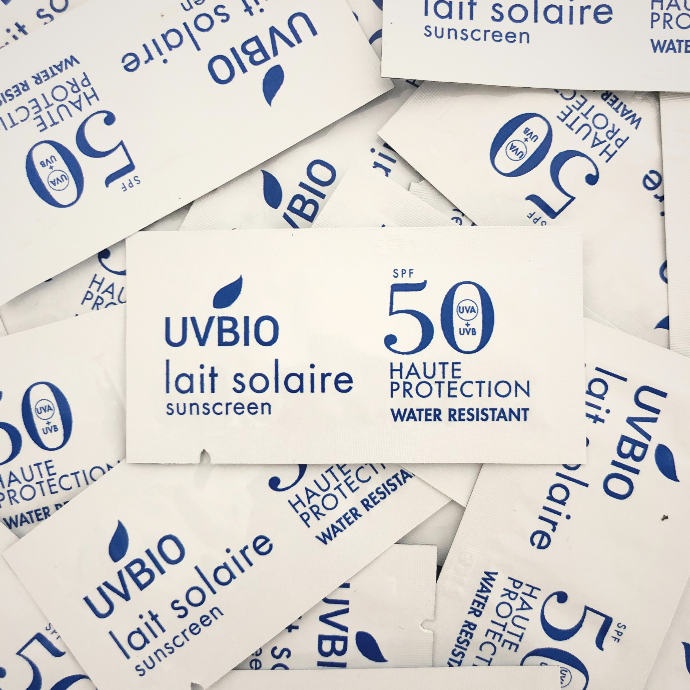 UVBIO - Sachet échantillon Lait solaire SPF 50 - 1ml