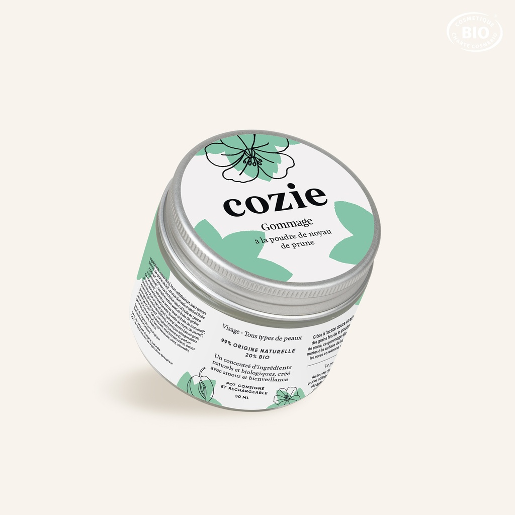 Cozie - Gommage visage - Certifié Cosmos organic