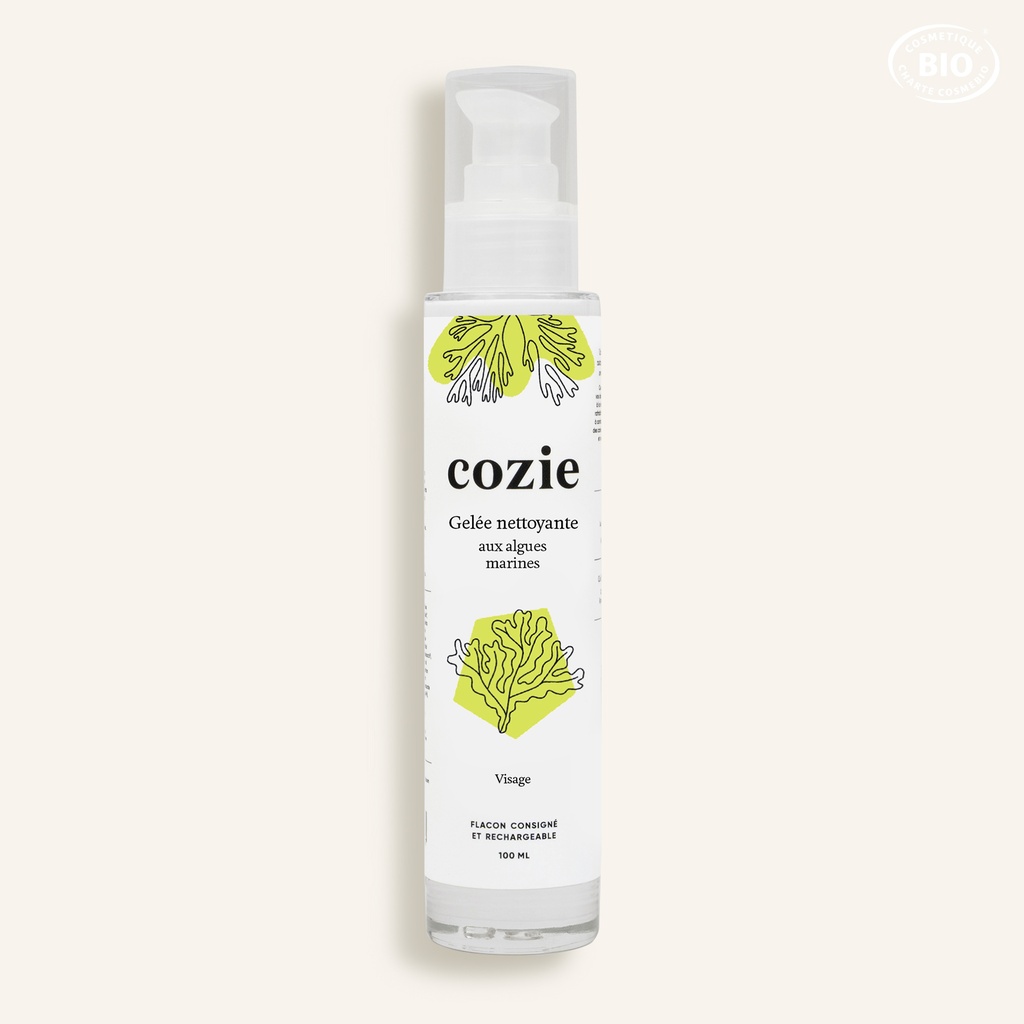 Cozie - Gelée nettoyante (100ml) - Certifié Cosmos Organic°