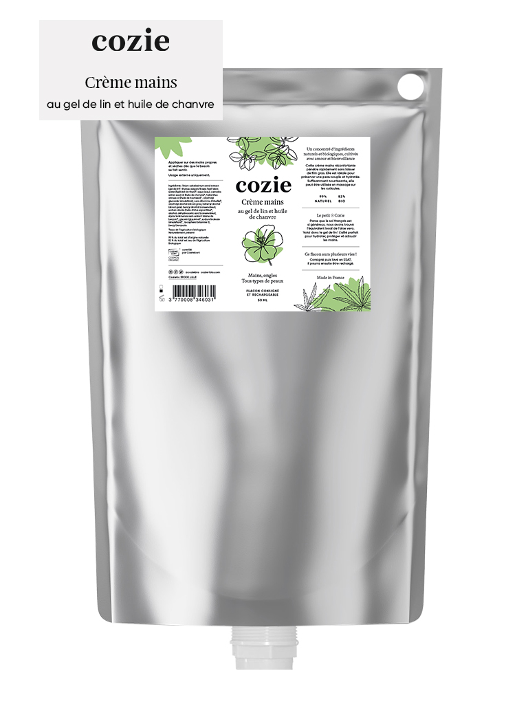 Cozie - Poche Crème Mains - Certifié Cosmos organic