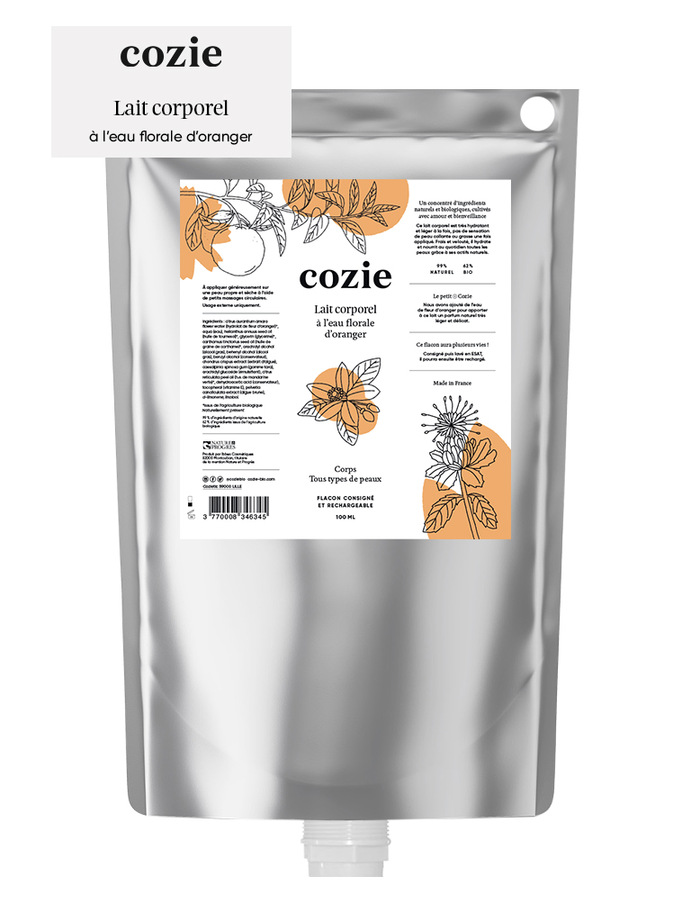 Cozie - Poche Lait Corporel - Certifié Cosmos organic
