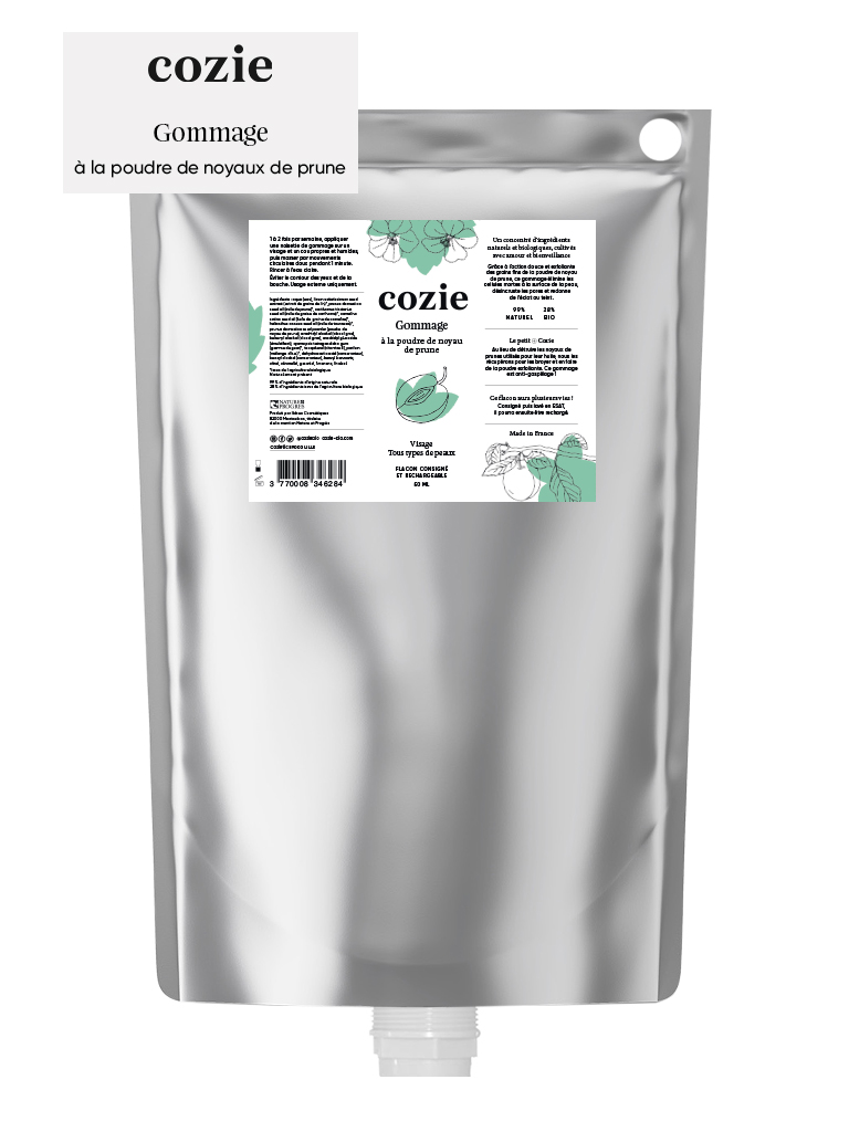 Cozie - Poche Gommage visage - Certifié Cosmos organic