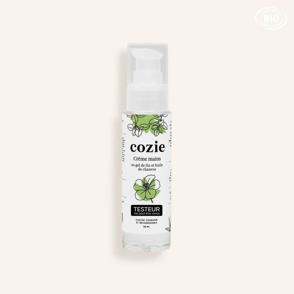 Cozie - Testeur Crème Mains - Certifié Cosmos Organic°