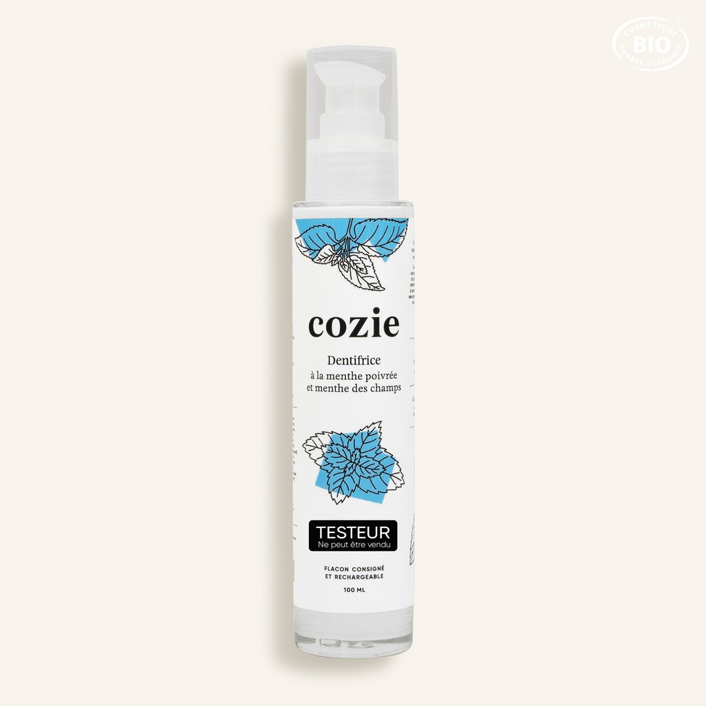 Cozie - Testeur Dentifrice (100ml) - Certifié Cosmos Organic°