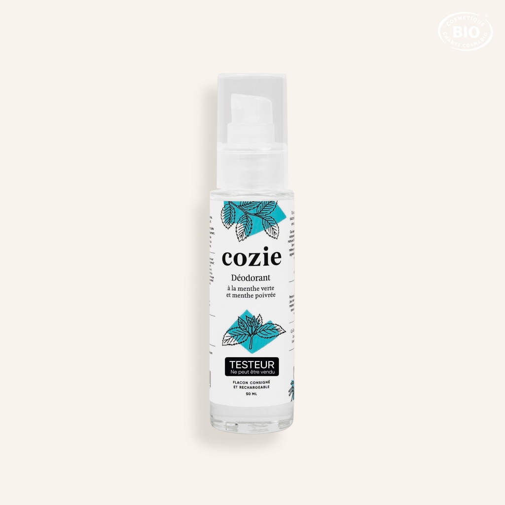 Cozie - Testeur Déodorant - Certifié Cosmos Organic°