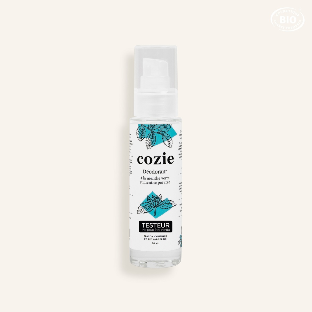 Cozie - Testeur Déodorant - Certifié Cosmos organic