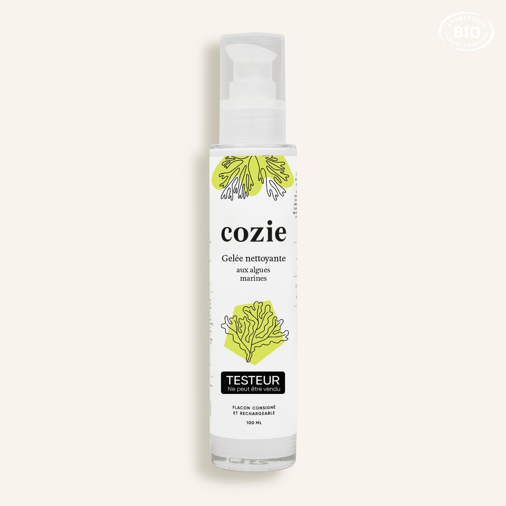 Cozie - Testeur Gelée nettoyante (100ml) - Certifié Cosmos Organic°