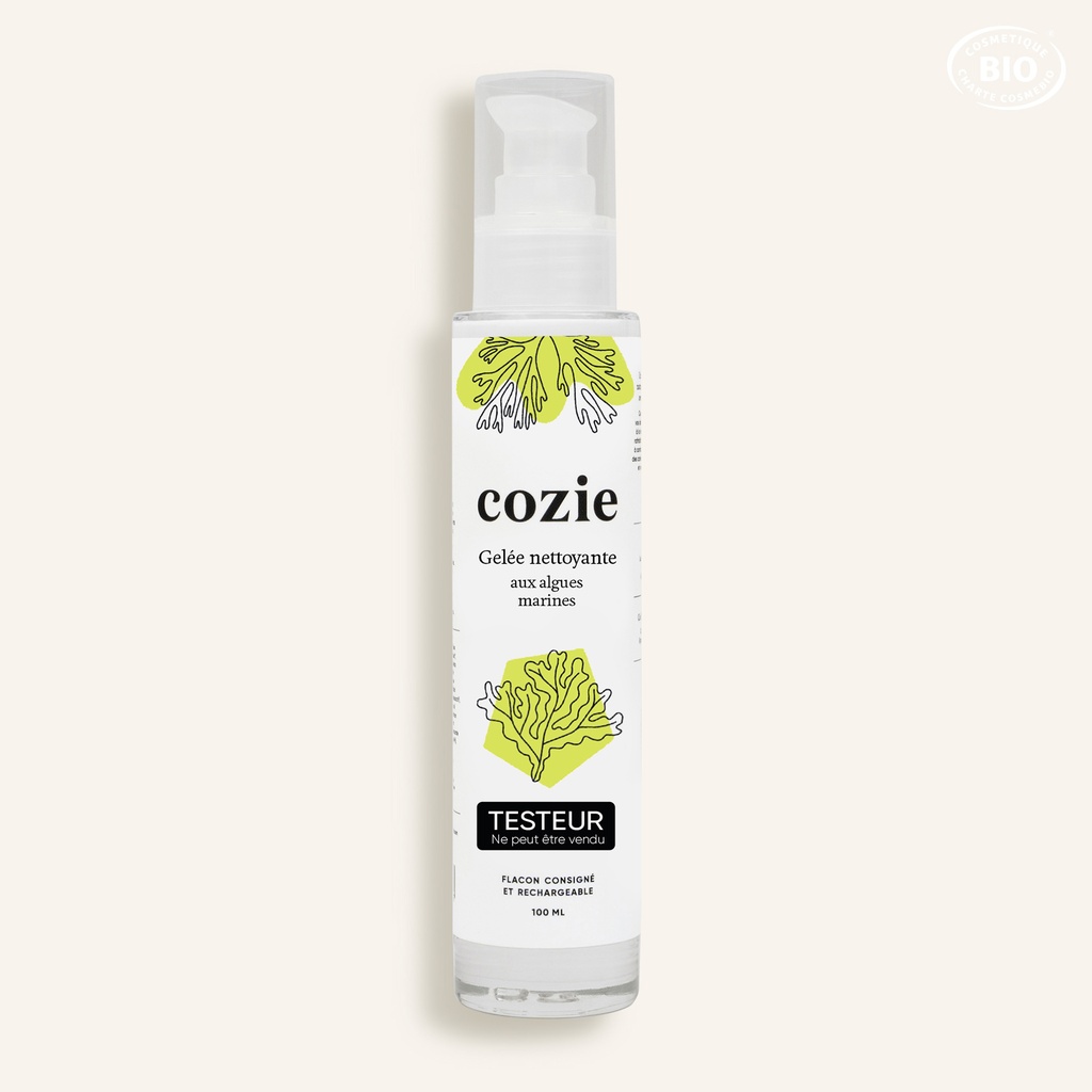 Cozie - Testeur Gelée nettoyante (100ml) - Certifié Cosmos organic