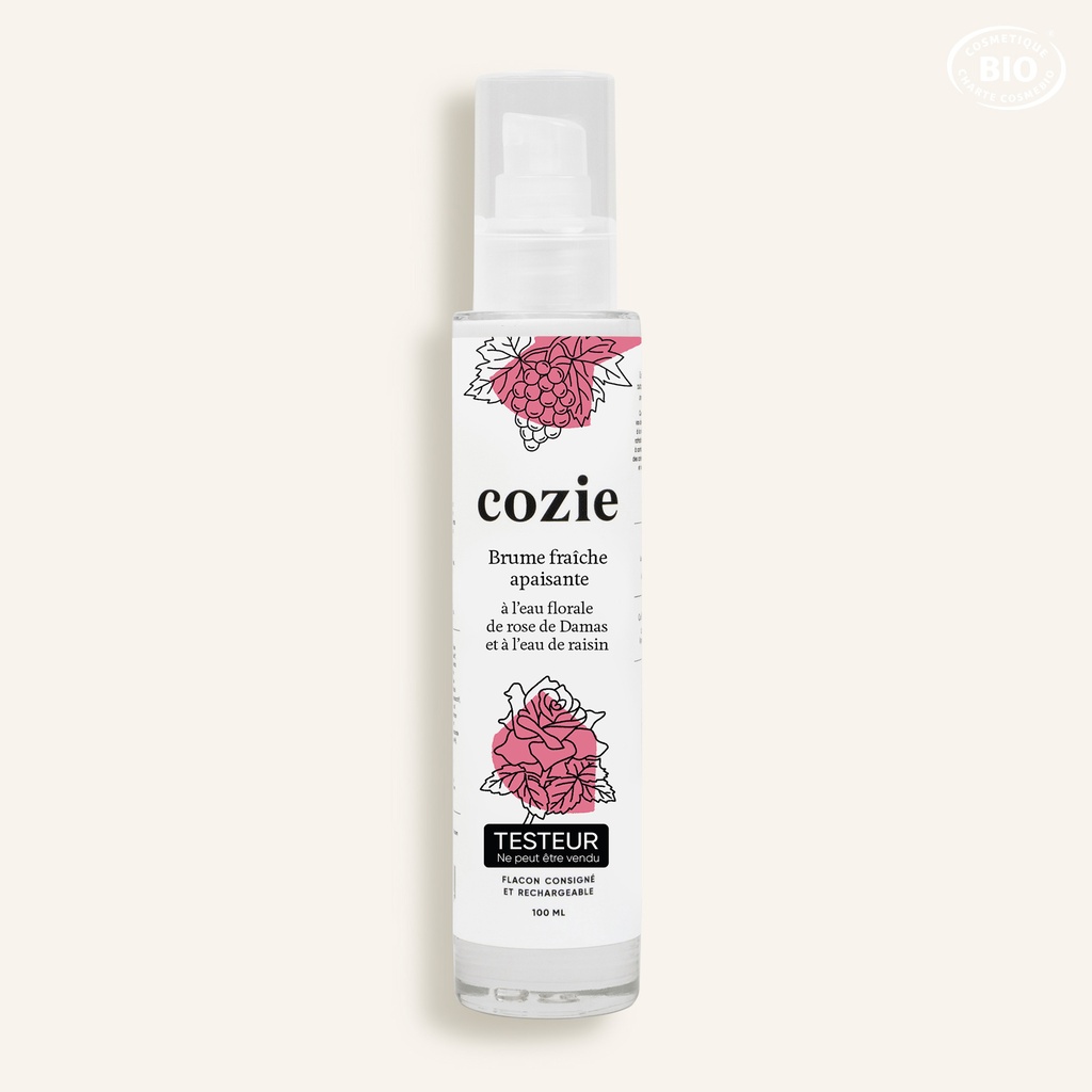 Cozie- Testeur Brume fraîche apaisante - Certifié Cosmos organic