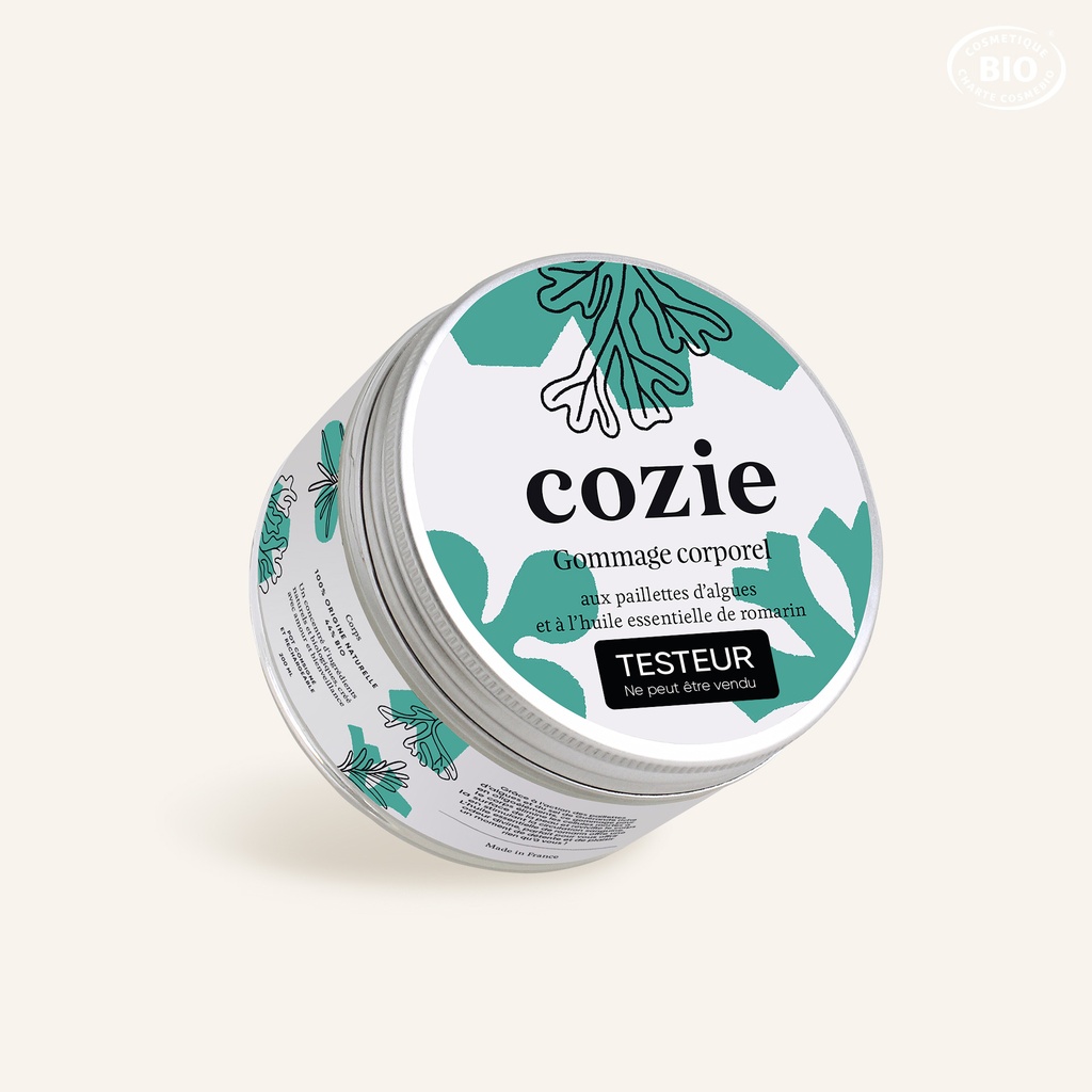 Cozie - Testeur Gommage corps - Certifié Cosmos organic