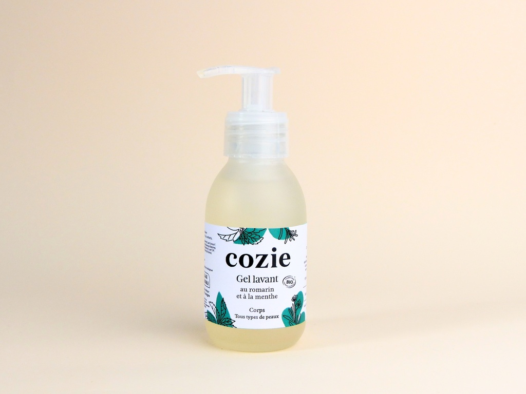 Cozie - Gel lavant Romarin (90ml) - Certifié Cosmos Organic°