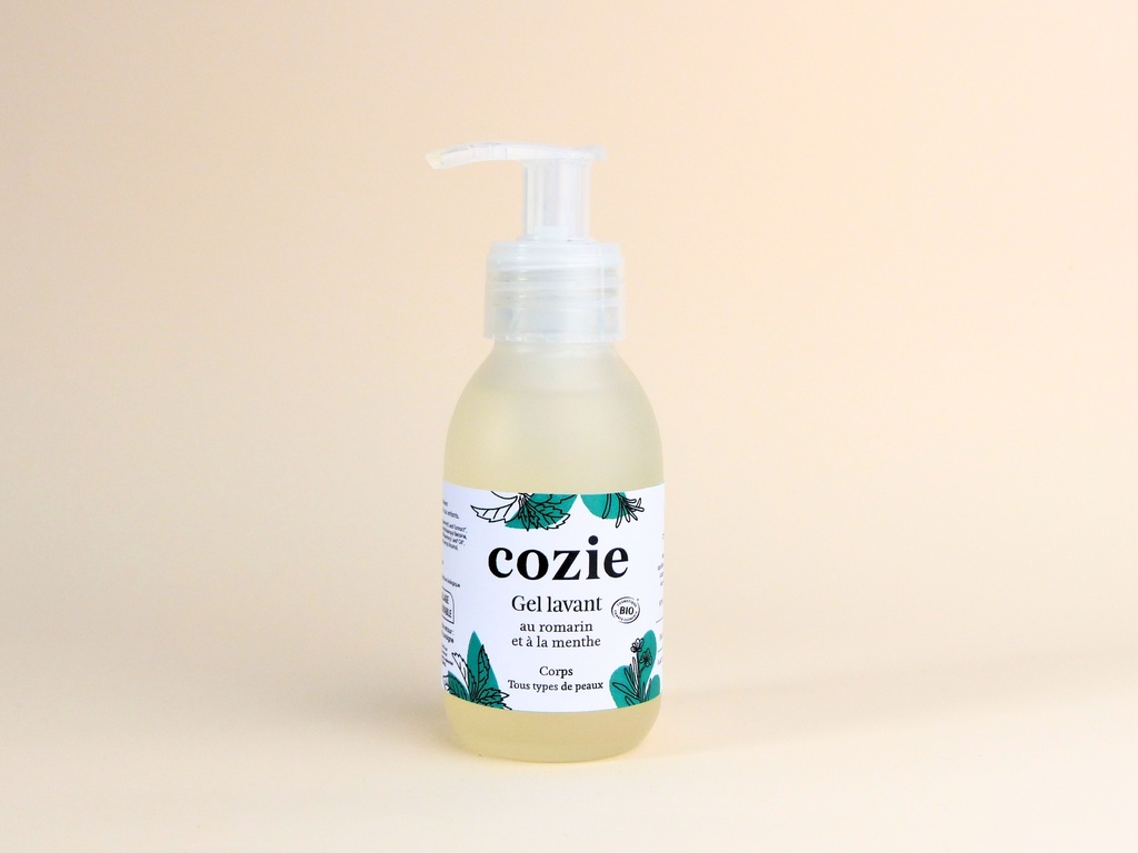 Cozie - Gel lavant Romarin (90ml) - Certifié Cosmos organic