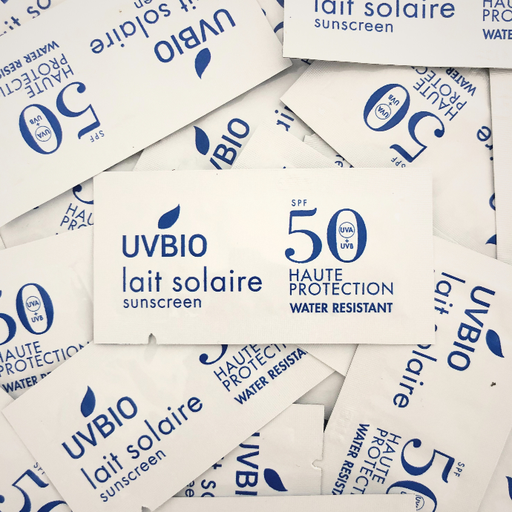 [L110] UVBIO - Sachet échantillon Lait solaire SPF 50 - 1ml